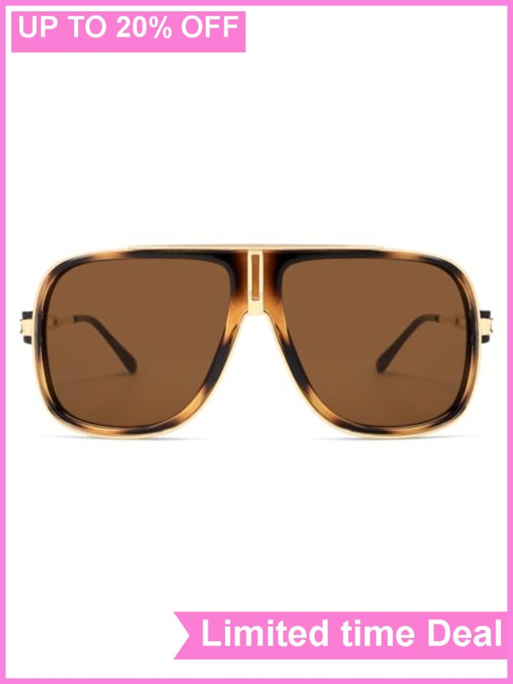Retro Metal Sunglasses UV400 Protection Oversized Driver